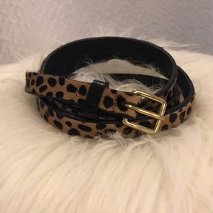 J.Crew Skinny Leopard Belt